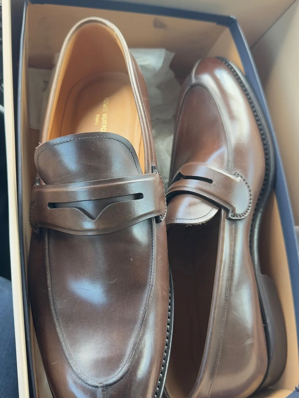Men's Brown Leather Penny Loafers